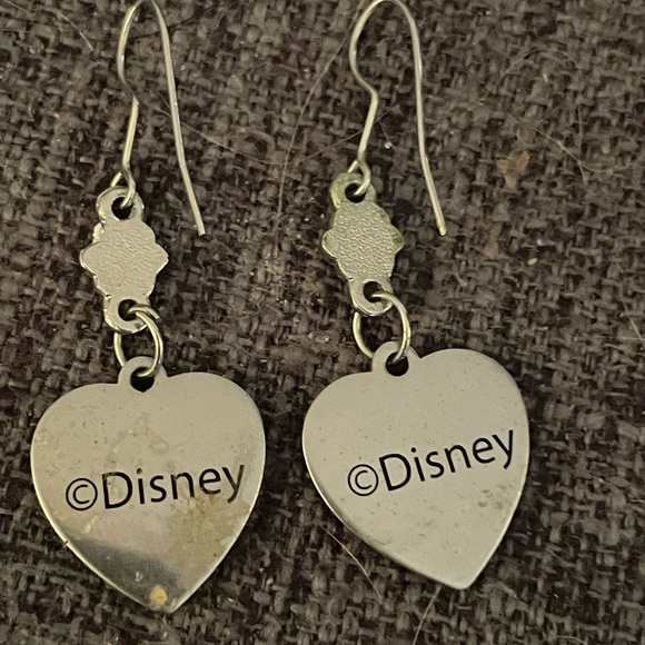 Vintage Disney pierce back earrings with Tinkerbell and small rhinestones - Picture 4 of 4